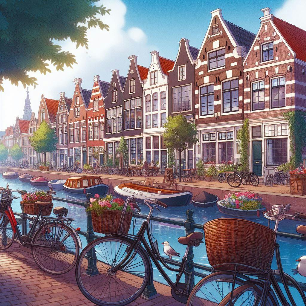 Image of Dutch houses and canals